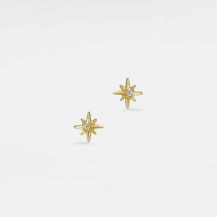 Dainty Minimalist Star Stud Earrings in 925 Sterling Silver for wholesale by Perimade & Co. LLC
