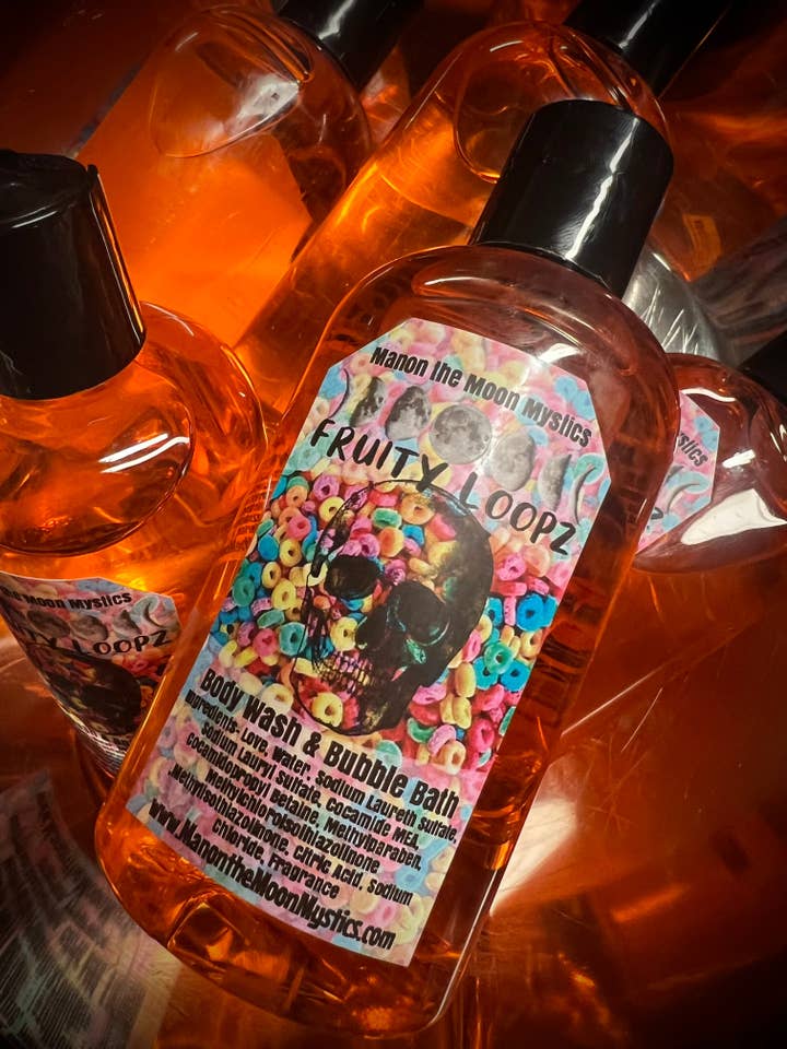 Fruity Loopz Body Wash and Bubble Bath for wholesale by Man on the Moon Mystics