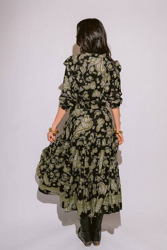 Piti Cuiti - Vente Tunique – femme - CHEMISE RÊVE CACHEMIRE VERT3