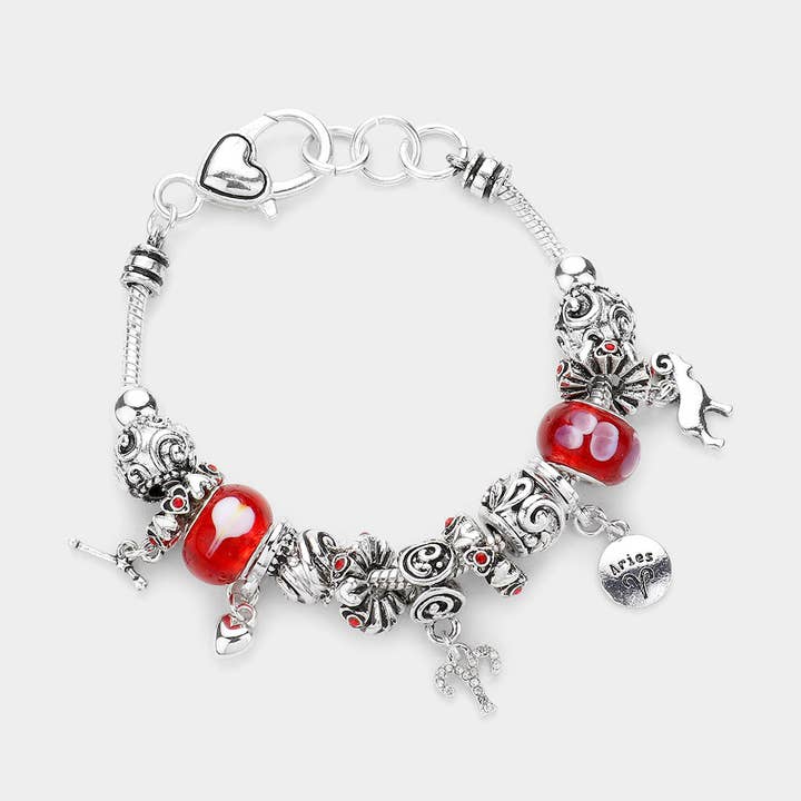 Sensibling Corp. - Wholesale Charm/Dangle Bracelet - ARIES - Multi-Beads Zodiac Sign Charm Bracelet1