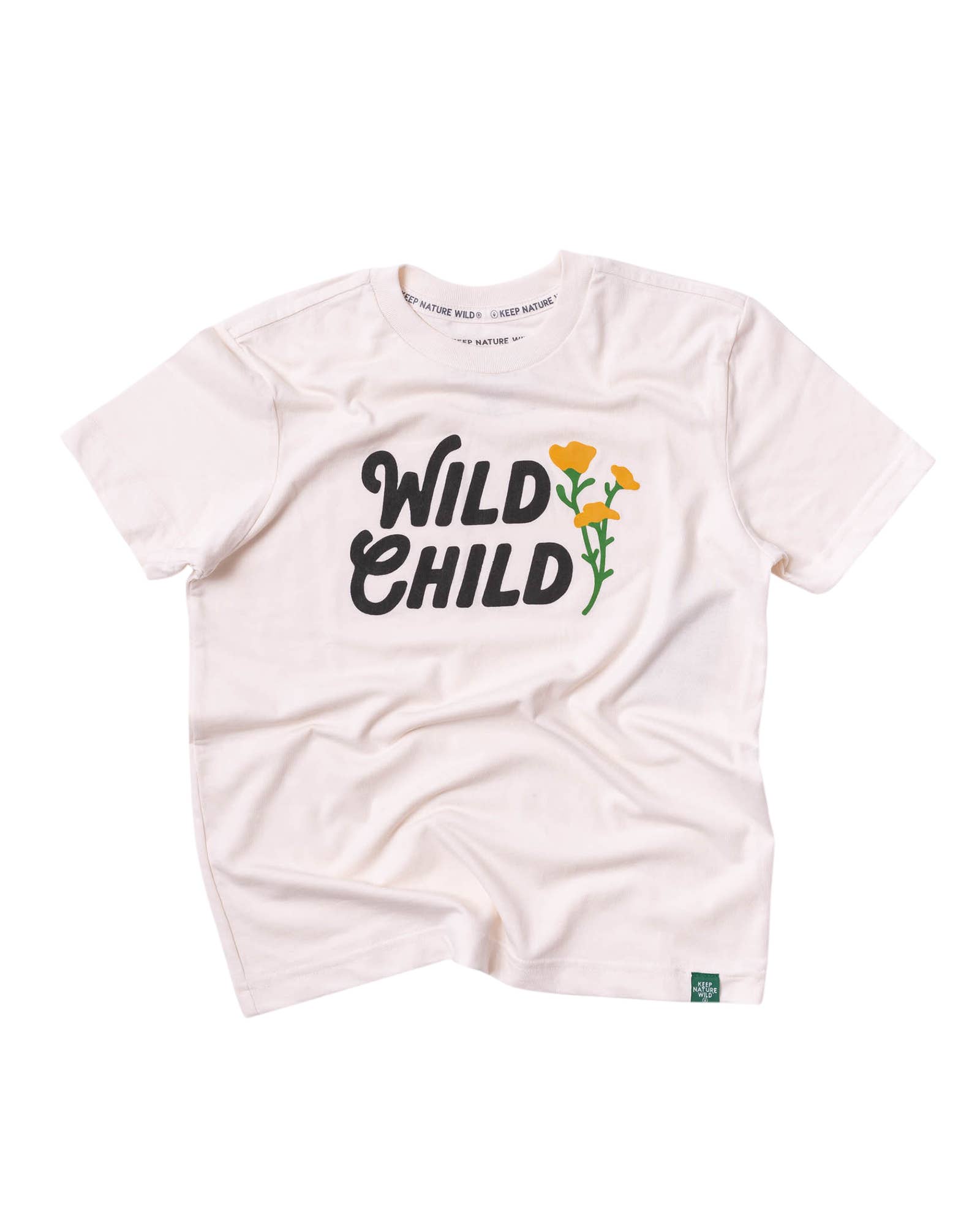 Keep Nature Wild - Wholesale Screen Printed T-Shirt - Kids - Wild Child Youth Tee | Natural1
