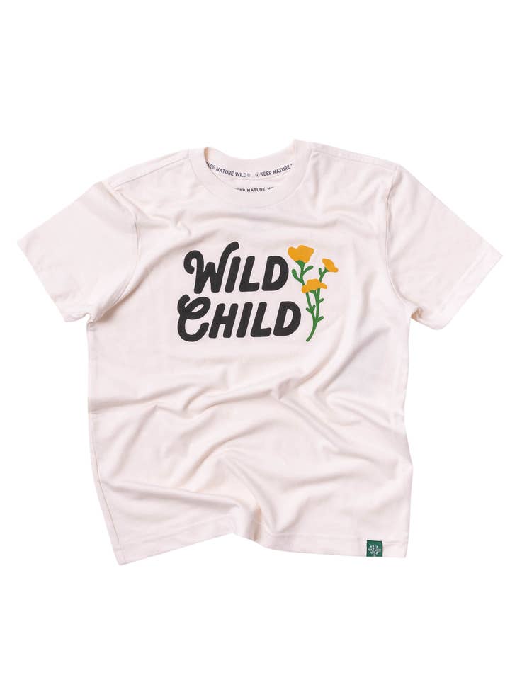 Keep Nature Wild - Wholesale Screen Printed T-Shirt - Kids - Wild Child Youth Tee | Natural1