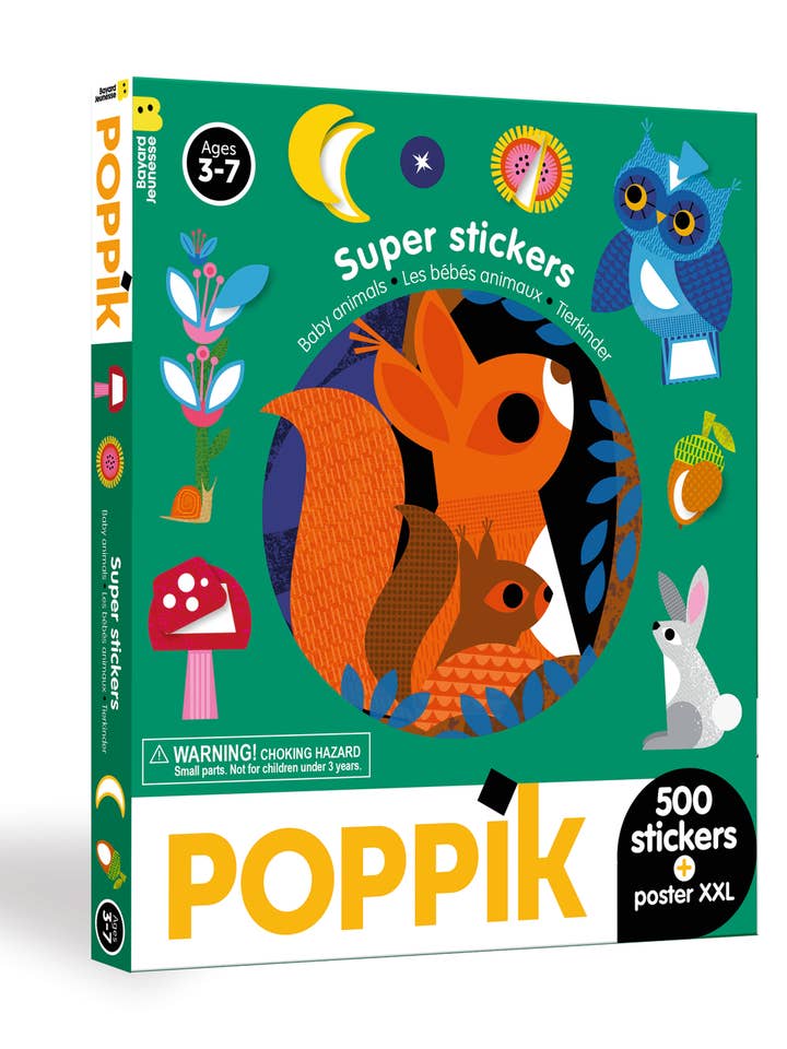 BOX D ACTIVITES EN STCKERS LES BEBES ANIMAUX pour la vente par POPPIK