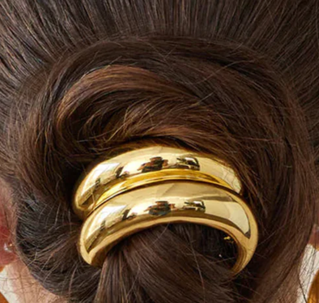 HoopLa - Wholesale Hair Tie - Hair Tie- Pony Tail Jewelry- Puffy SteelJewelry- Steel 14K
1