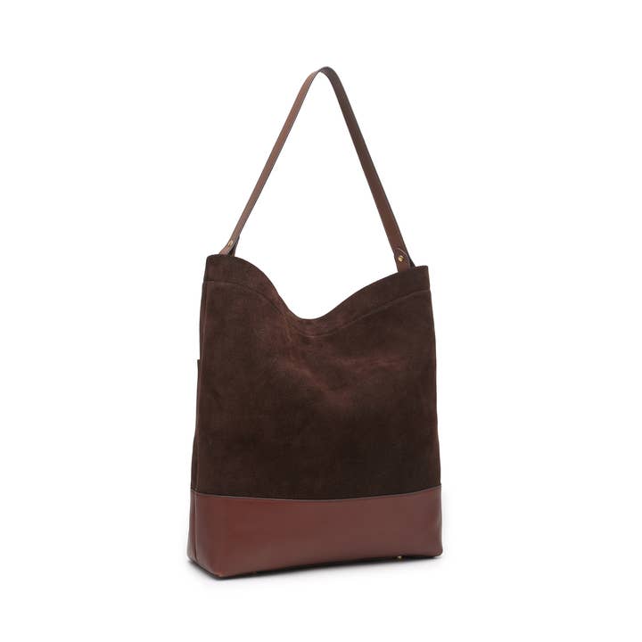 R.Riveter - Wholesale Crossbody Bag - Women's - Doyle | Coffee Suede + Brown2
