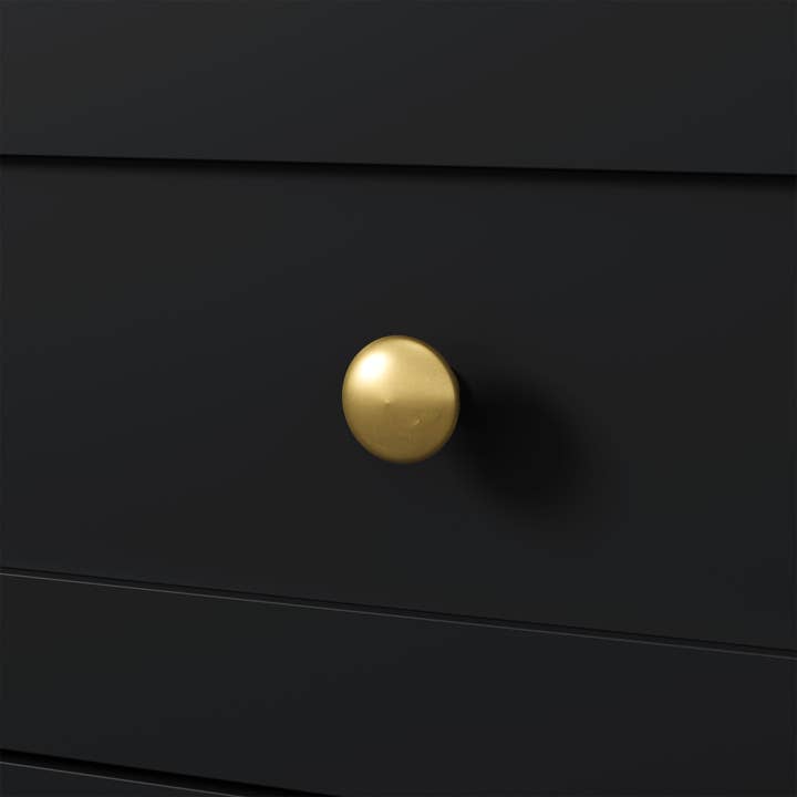 Heynemo - Vente Armoire - Table de chevet à 3 tiroirs, grande table de chevet avec rond doré10