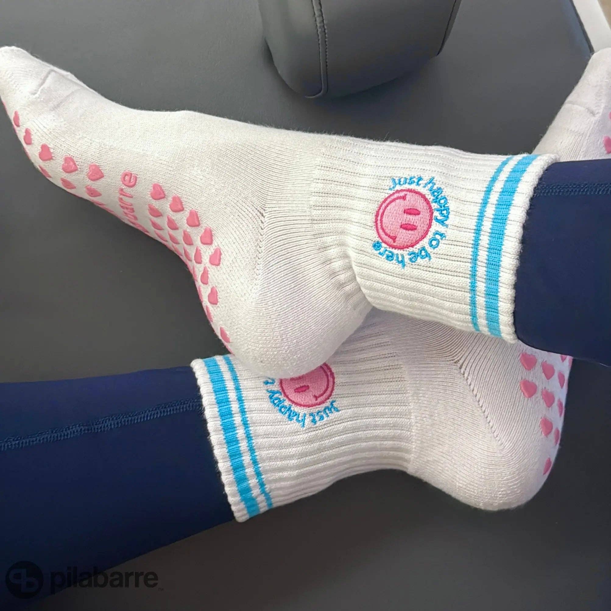 Pilabarre - Vente Chaussettes – femme - Chaussettes antidérapantes Juste Heureux d'Être Ici6