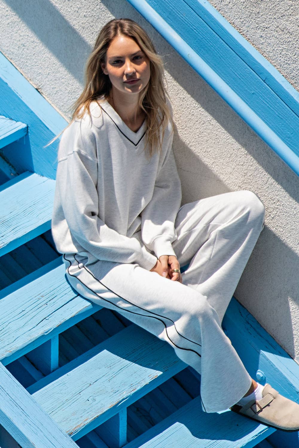 Rae Mode - Wholesale Athletic Pants - Women's - MODAL SCUBA TWO STRIPE PIPING STRAIGHT PANT25