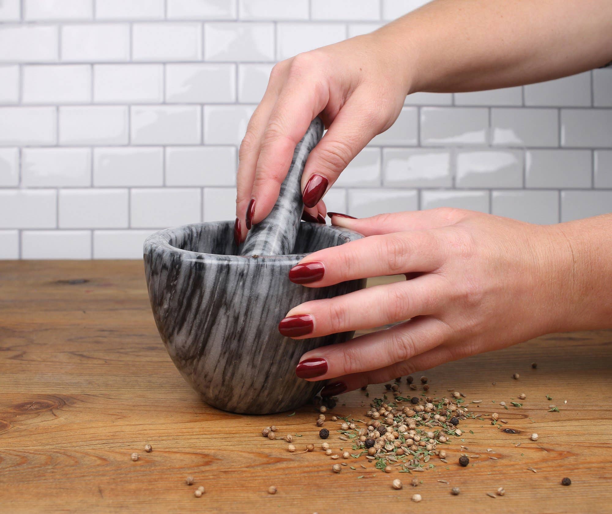 RSVP International - Wholesale Mortar & Pestle - Marble Mortar & Pestle - Gray4