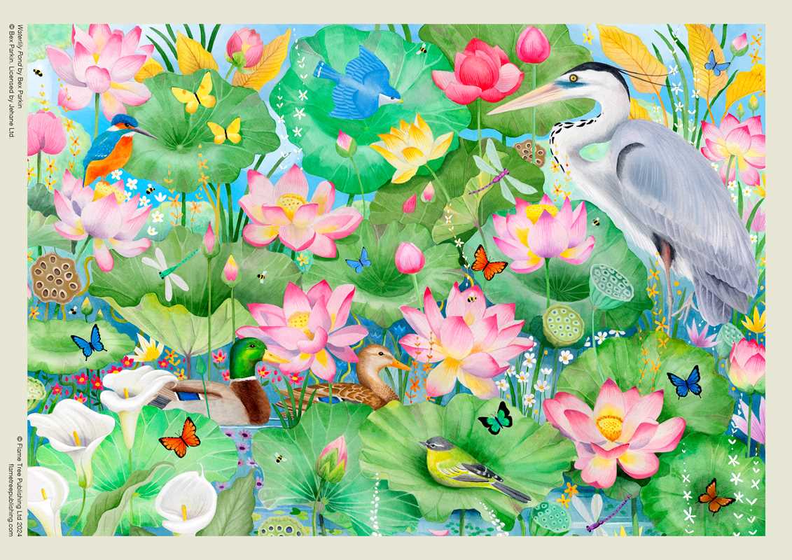 Simon & Schuster - Wholesale Puzzle - Adult - Adult Jigsaw Puzzle: Bex Parkin: Waterlily Pond by2