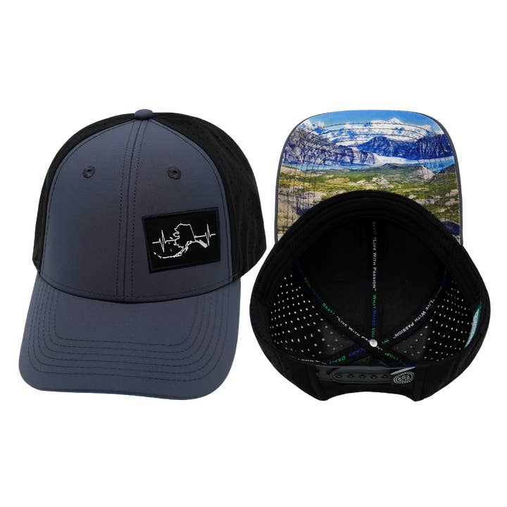 Alaska Hat | Low Profile | Ponytail | Charcoal - Black for wholesale by The Heartbeat Brand