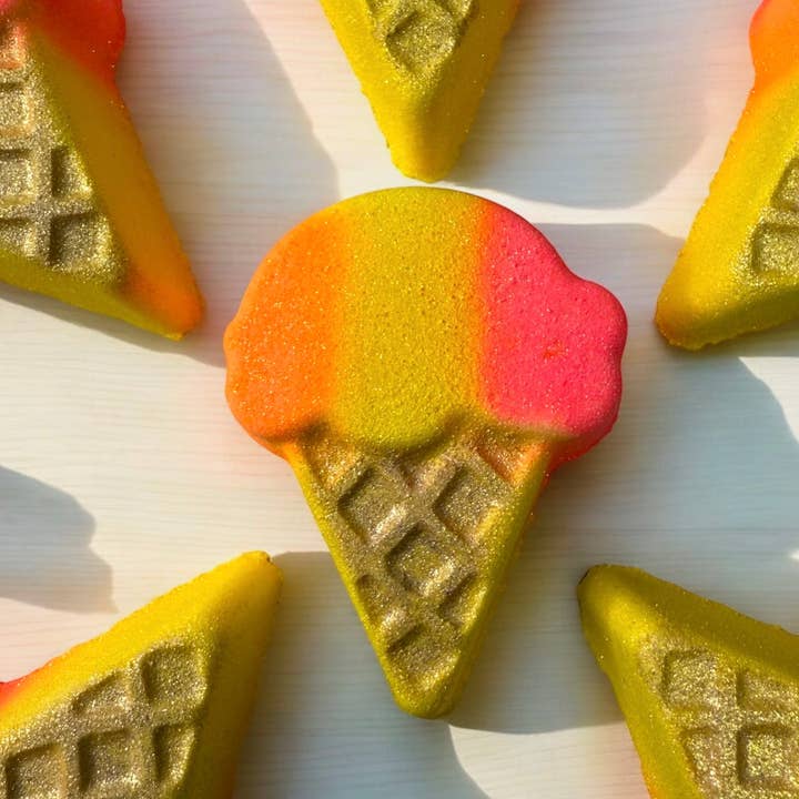 Inspiration Soap Co. - Wholesale Bath Bomb/Fizz - Rainbow Sherbet Bath Bomb | Ice Cream Bath Bombs0