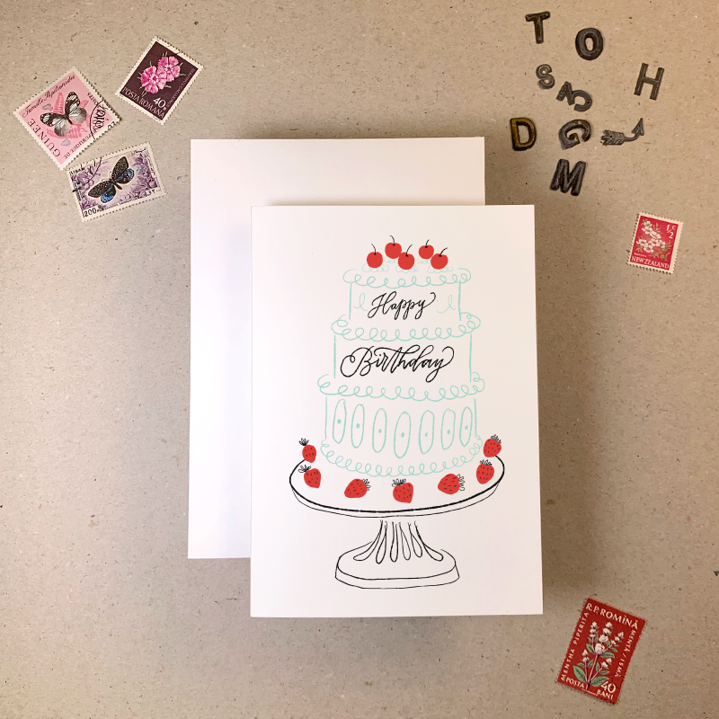 IMOGEN OWEN - Wholesale Birthday Card - BIRTHDAY CAKE CARD0