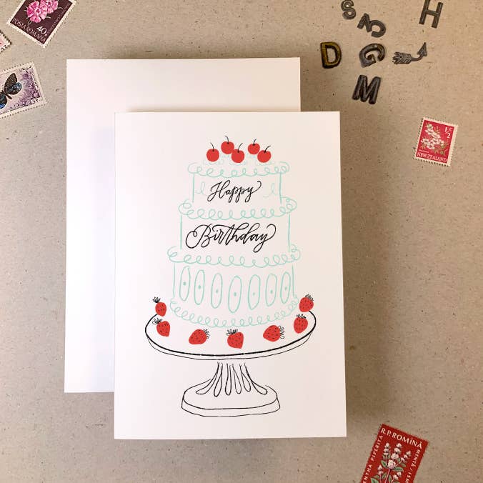 IMOGEN OWEN – wholesale Birthday card – BIRTHDAY CAKE CARD0