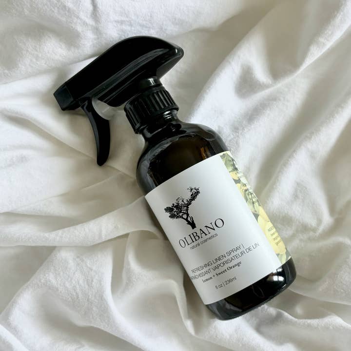 Sparkling Linen Spray | Lemon + Sweet Orange for wholesale by Olibano Naturals