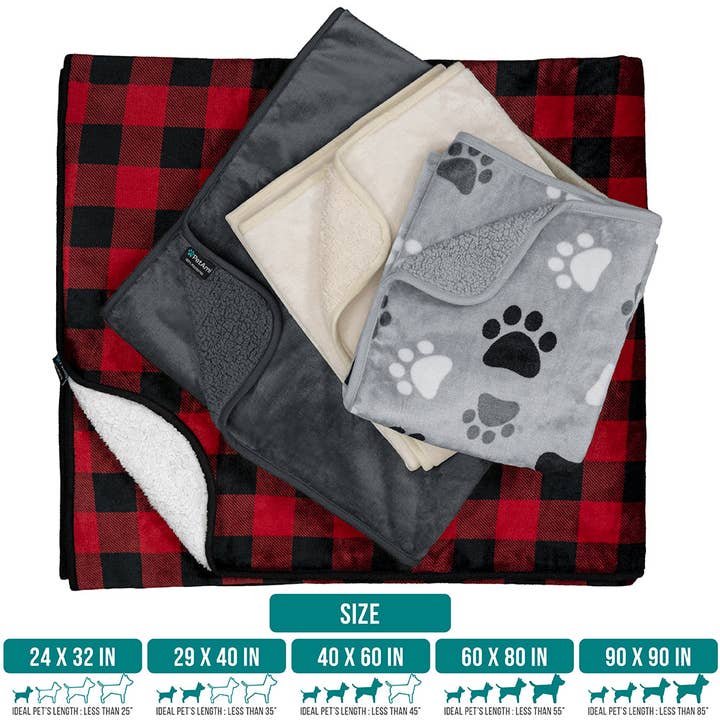 PetAmi - Wholesale Pet Blanket - Cat/Dog - Waterproof Sherpa Pet Blanket