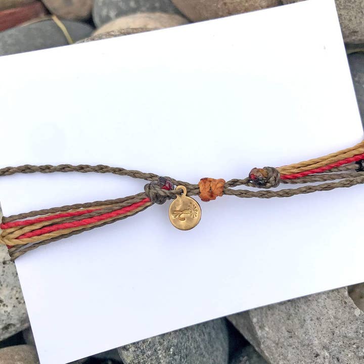 Fly Fish Wyoming - Wholesale Woven/Braided Bracelet - Wyoming Brown Trout Pattern Bracelet1