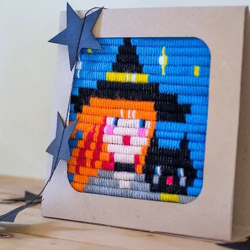 SOZO DIY - Vente Kit de bricolage - SOZO DIY - Cadre photo en forme de sorcière, kit à pointe pointue2