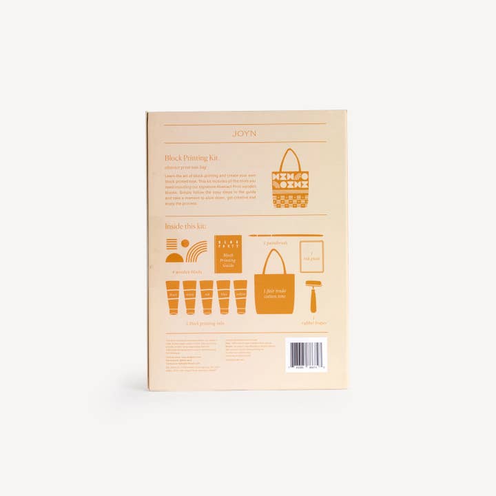 JOYN - Wholesale DIY Craft Kit - BLOK PARTI Block Printing Kit - Abstract Print Tote Bag10