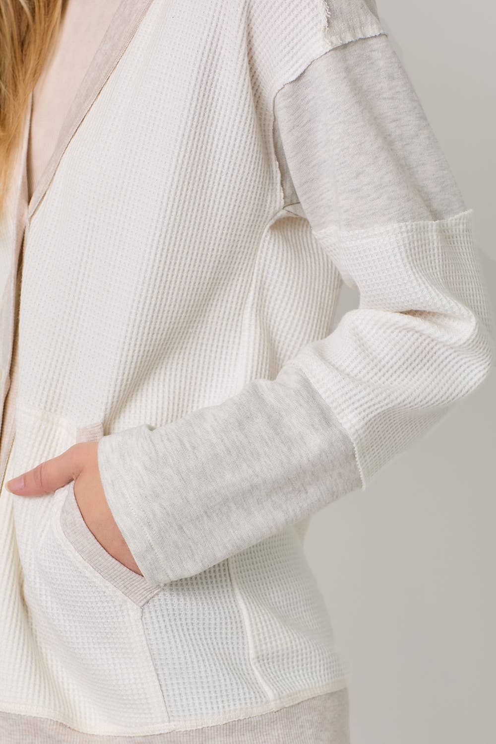 Mystree - Wholesale Cardigan - Women's - 60553 Color Block Hoodie Cardigan20