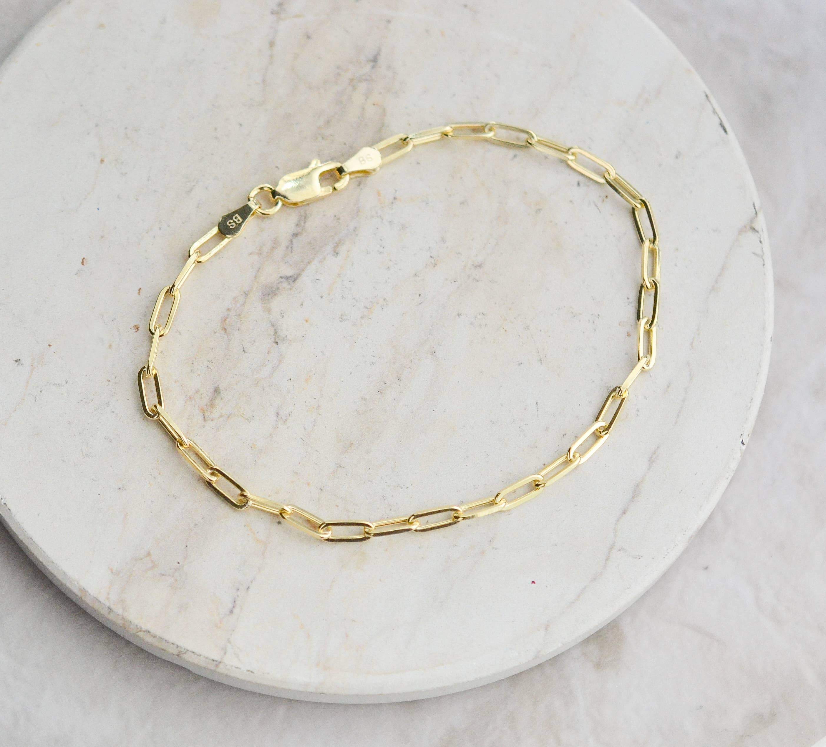 Sosie Designs - Wholesale Link & Chain Bracelet - Gold over Sterling Paperclip Bracelet1