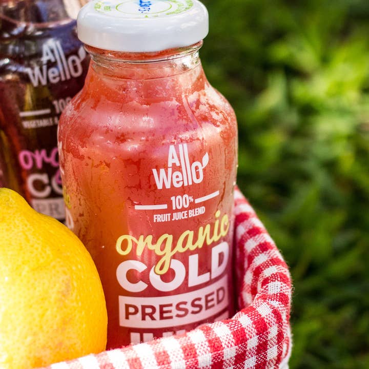 AllWellO - Wholesale Fruit Juice - Organic Cold-Pressed Strawberry Lemonade