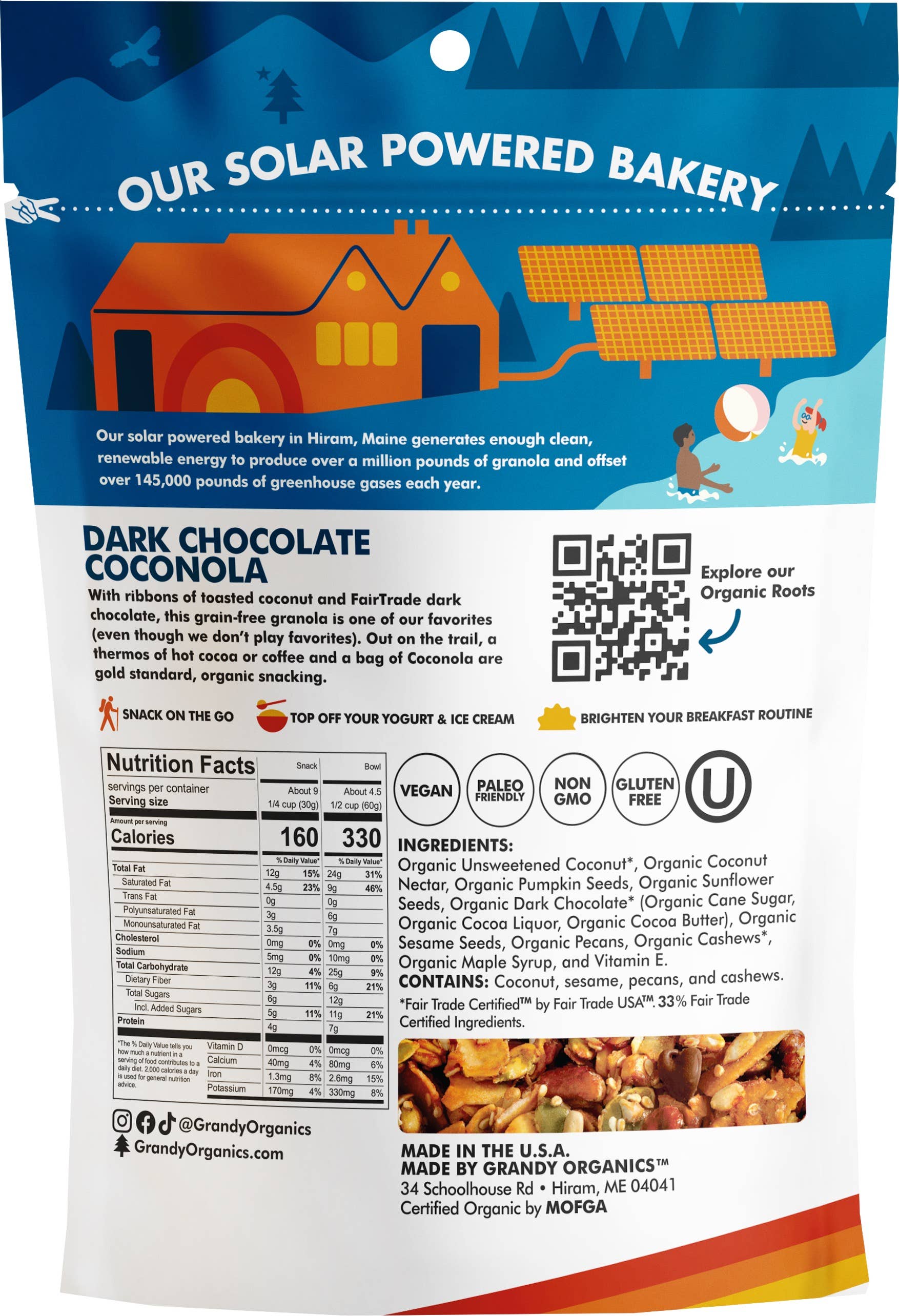 Grandy Organics - Wholesale Muesli - Coconola van donkere chocolade - graanvrije granola1