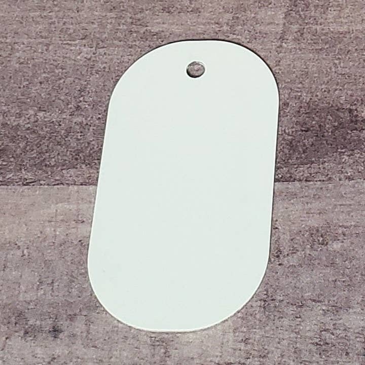 Placa de identificación por sublimación, blanco brillante, RTS de doble cara para venta al por mayor de ACC Sublimation Blanks