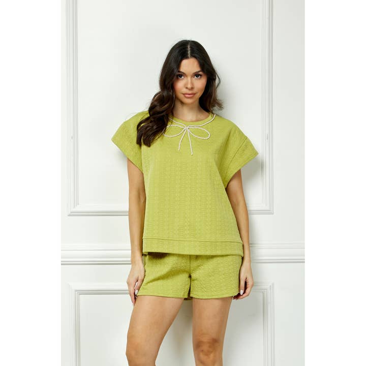 Pearl Ribbon Trim Textured Set for wholesale by Veveret