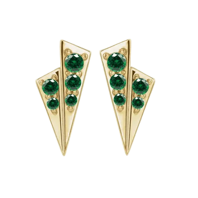 Piercing-zone - Wholesale Single Earring - Alla – 14K/18K Gold Multi-Stone Threadless End1