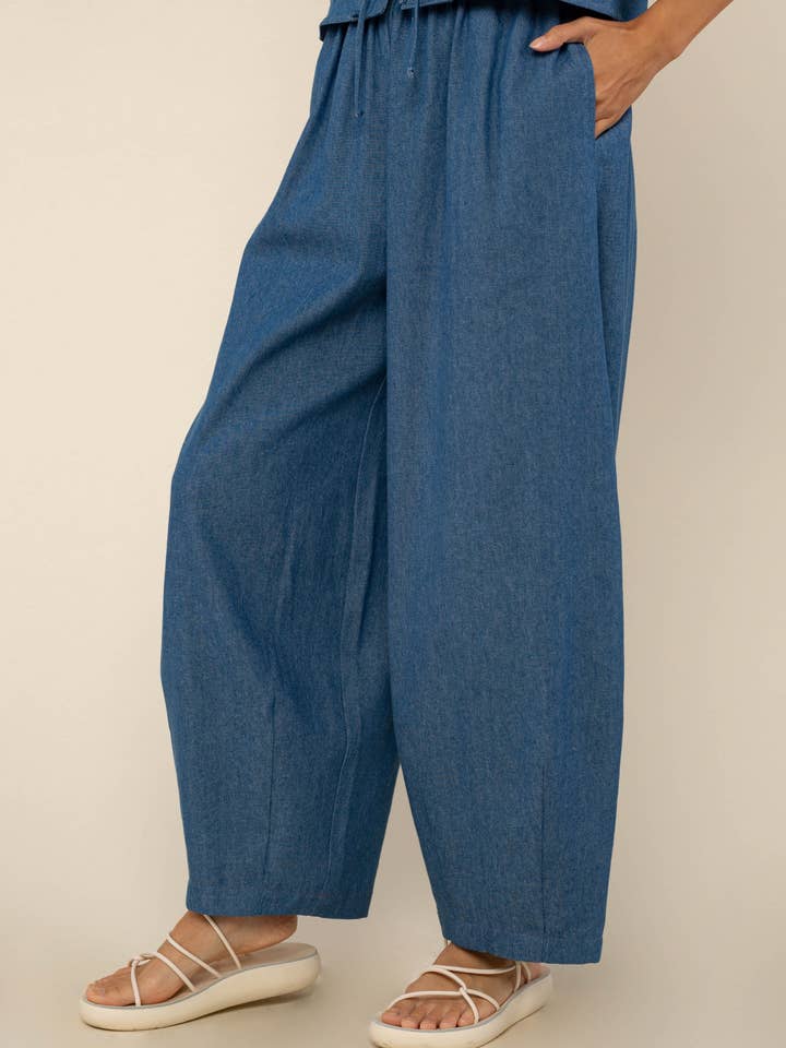 NLT - Wholesale Pants - Women's - Denim Lantern Pant | High Rise Barrel Jeans