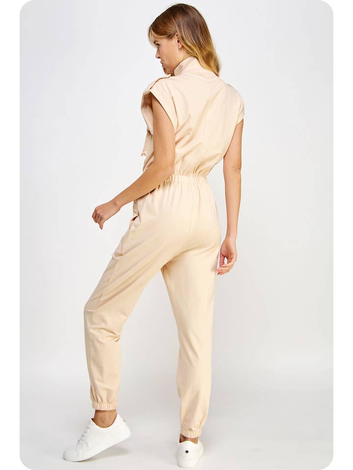 Strut & Bolt - Wholesale Jumpsuit - Women's - Mock Neck Sleeveless Jogger Jumpsuit47