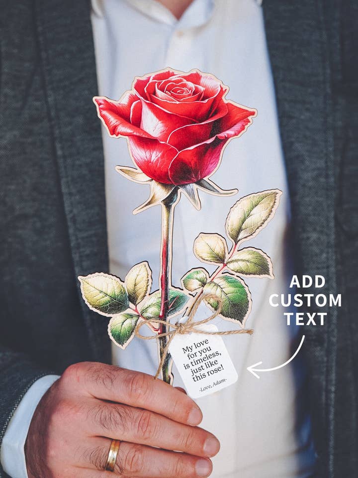 Wooden flower | Red Rose for wholesale by Florlette