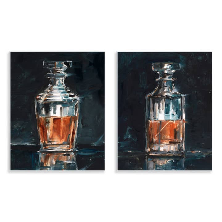 Abstract Whiskey Decanters Wall Plaque Art for wholesale by Stupell Industries