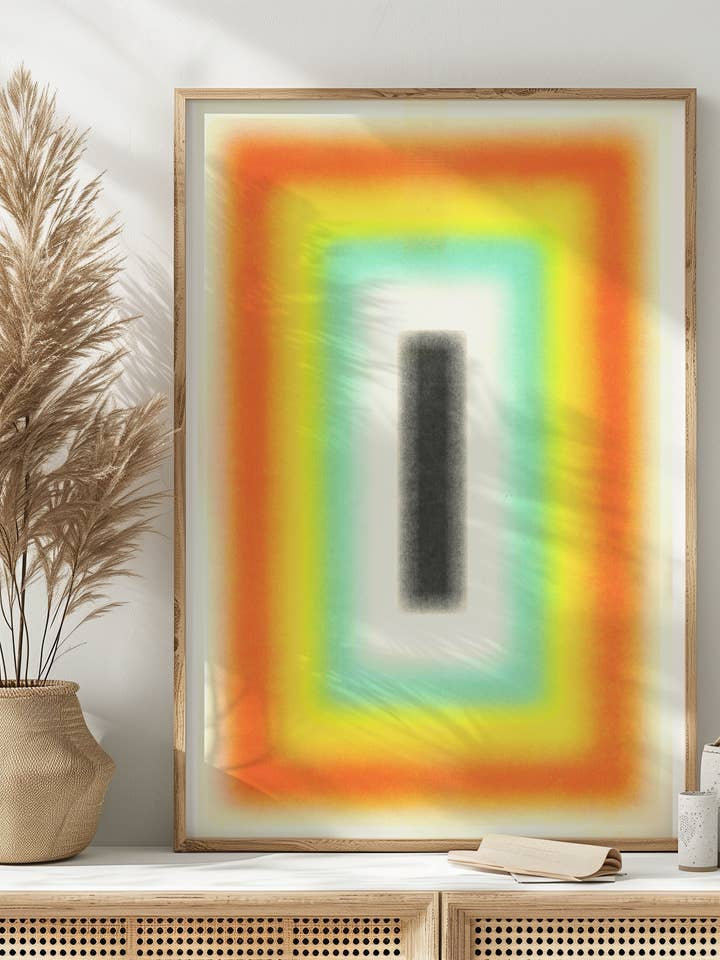 Poster Risograph Neon Aura pour la vente par Back of Beyond Press