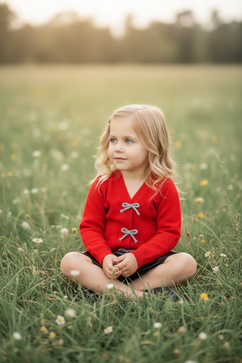 Kids Charm Online - Vente Cardigan – enfant - Cardigan en tricot rouge avec poches avant. TPG60056 AMY2