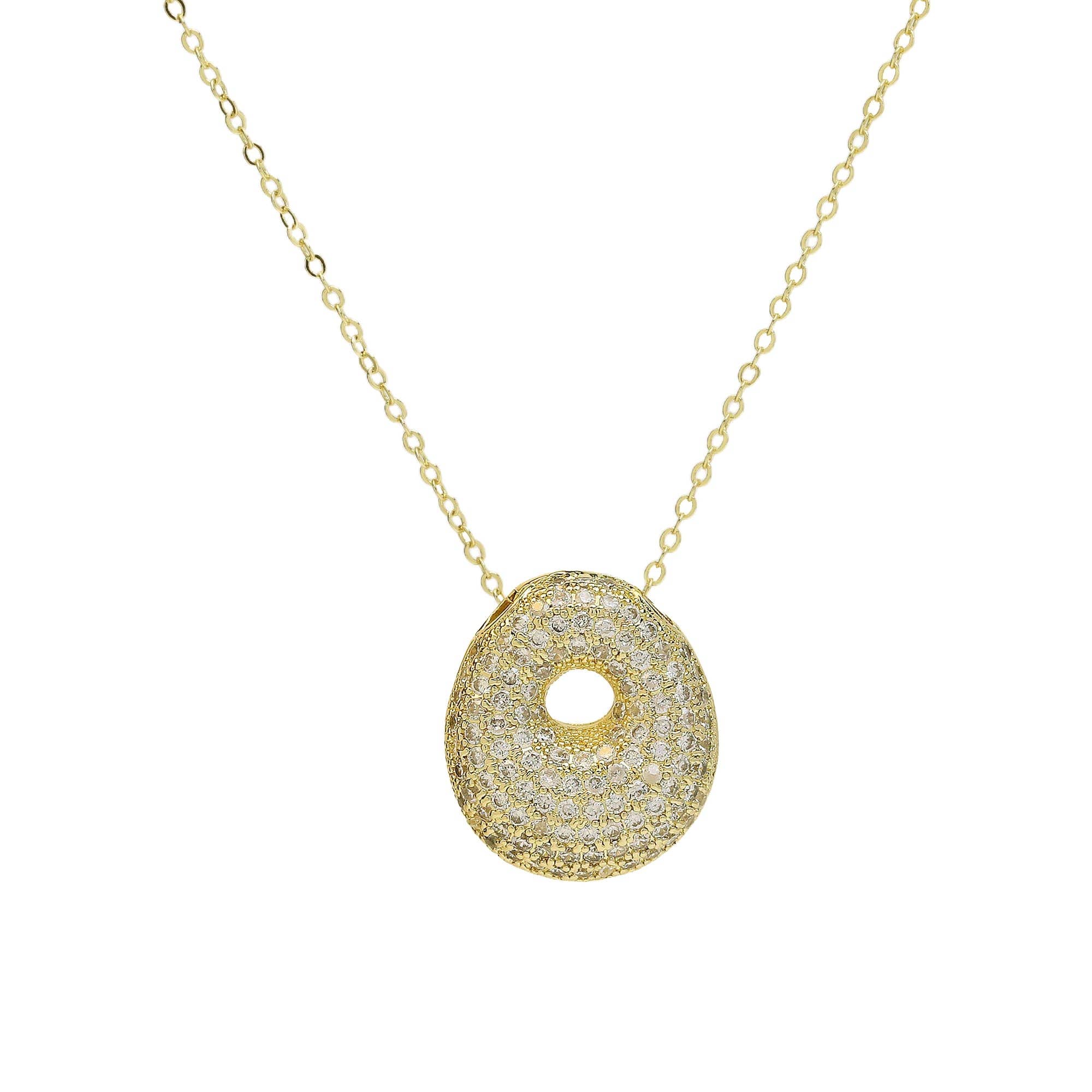 Savvy Bling - Venta al por mayor Collares con colgantes/abalorios - Collar Initial Cz Waterdrop en oro de 18 quilates14