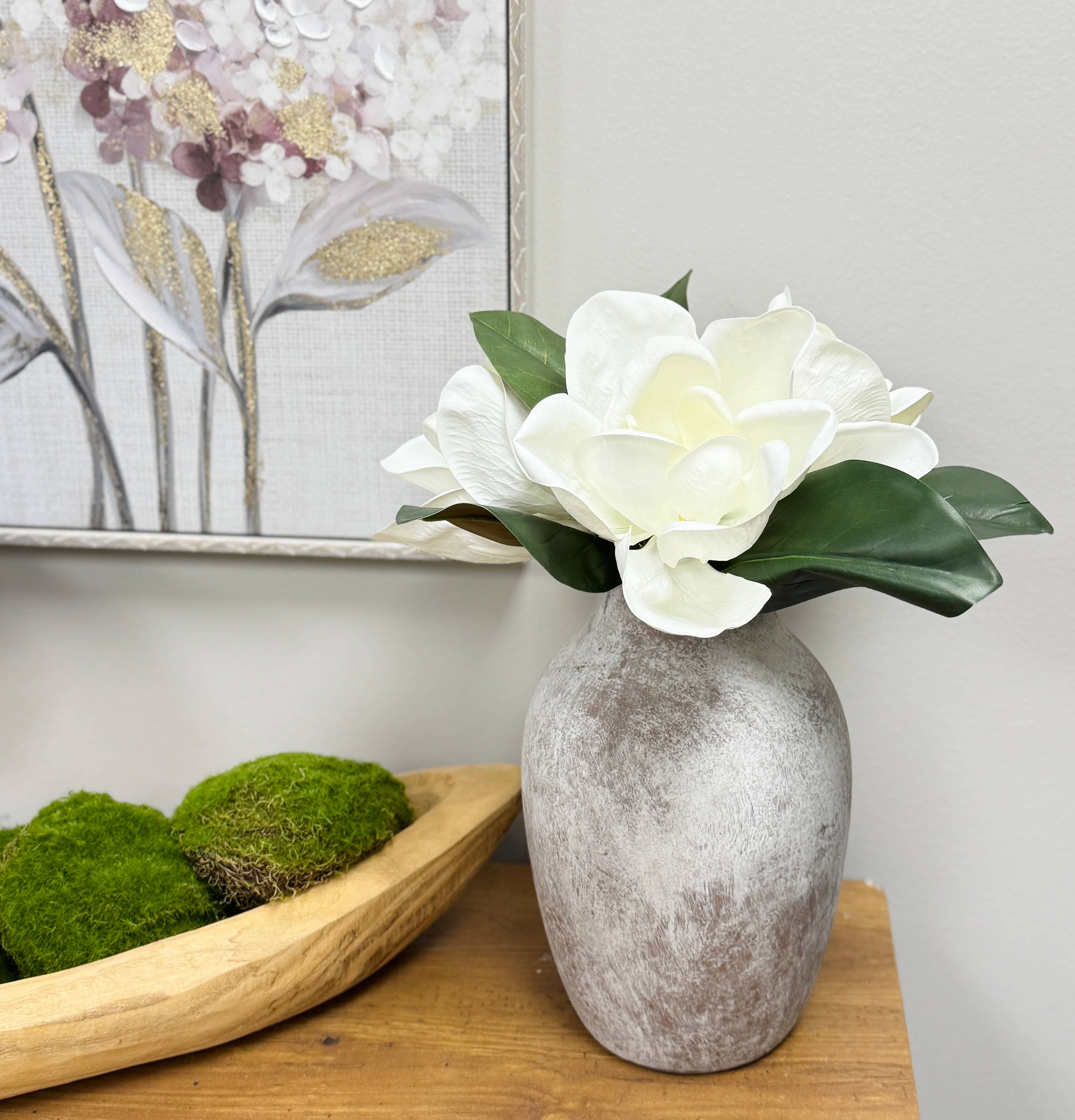 Angel Isabella – Flores artificiais por atacado – Flor de Magnólia Realista de 6-8" com Folhas8