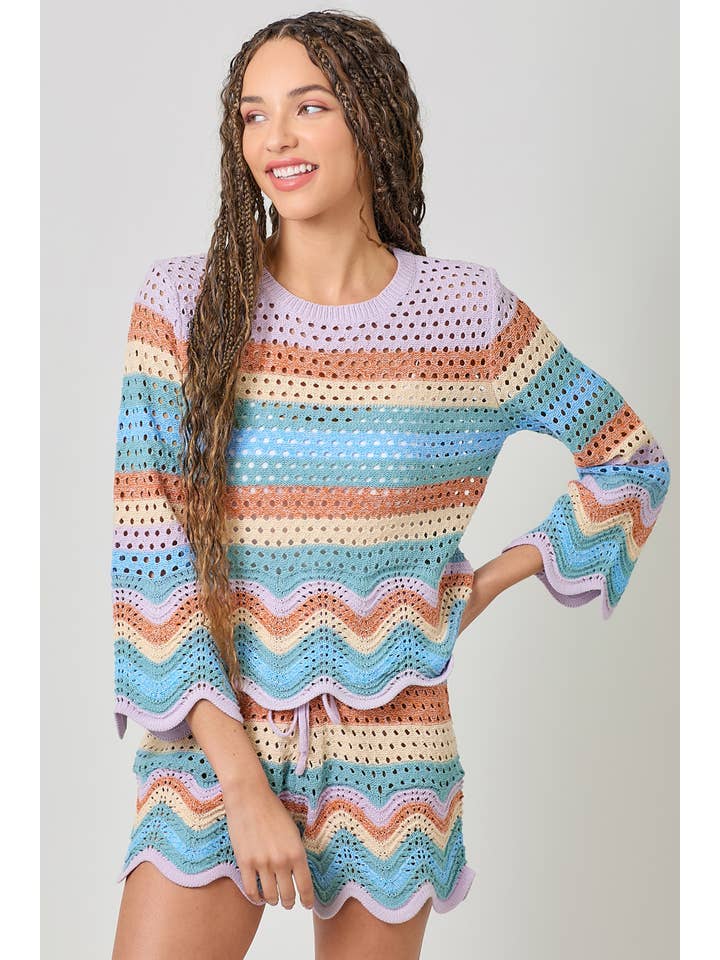 Mystree - Wholesale Pullover-trui - Dames - 61007 Open Stitch High Low Trui15