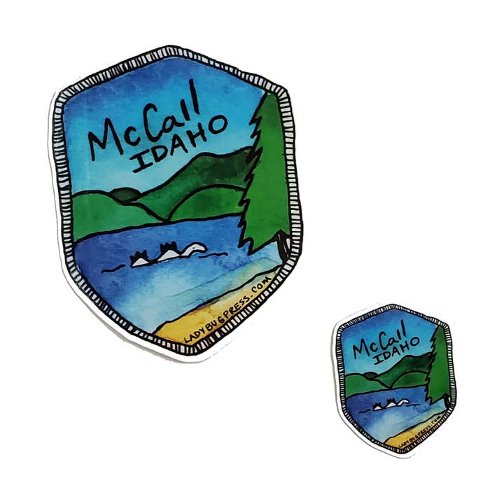 McCall watercolor sticker for wholesale by Ladybug Press