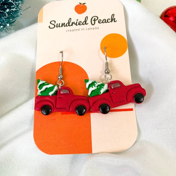Sundried Peach - Vendita all'ingrosso Orecchini pendenti - Camion dell'albero di Natale2