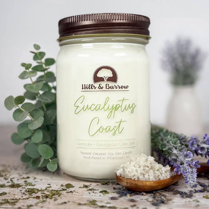 Eucalyptus Coast – Eukalyptus, Havsalt & Lavendel Lys for engroshandel hos Hills & Burrow