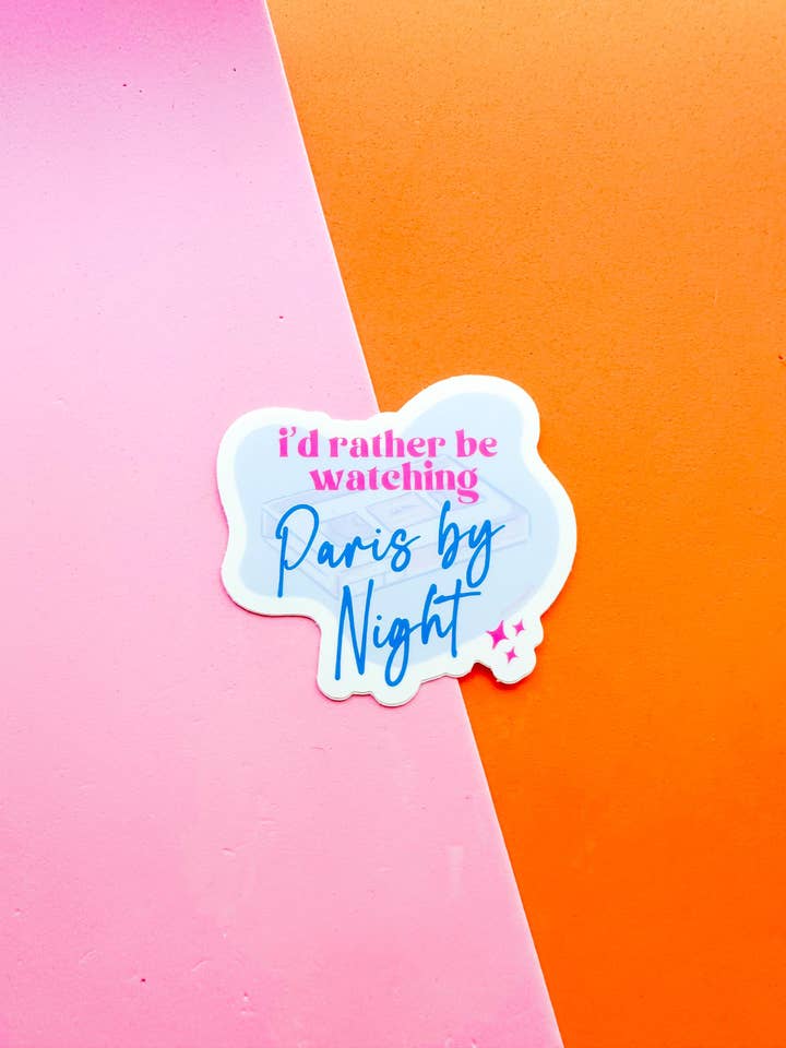I'd Rather be Watching Paris by Night Vietnamese Vinyl Sticker for wholesale by Nuoc Mami