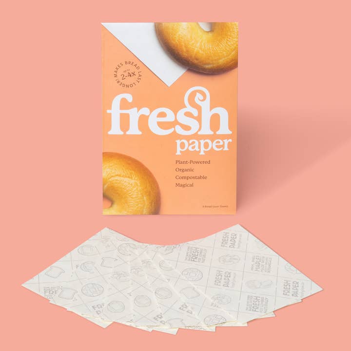 The Freshglow Co. - Wholesale Food Storage Wrap/Bag - FRESHPAPER Food-Saver Sheets for Bread