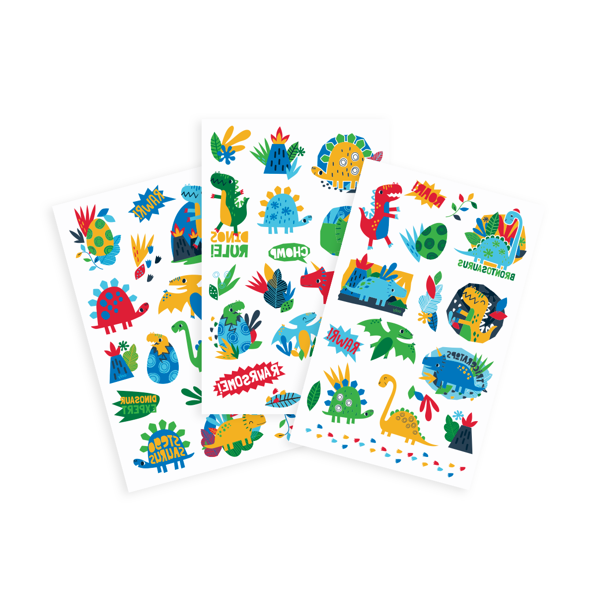 OOLY - Wholesale Temporary Tattoo - Kids - Tattoo Palooza: Temporary Tattoos - Dino. Days (3 Sheet Set)1