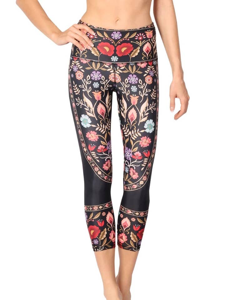 Rustica Printed Yoga Crops for wholesale by Yoga Democracy