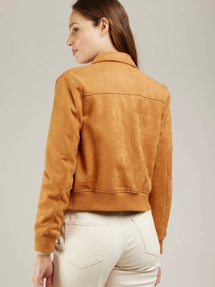 CAMEL MILTON - Blouson ajustée en suédine en vente sur Faire7