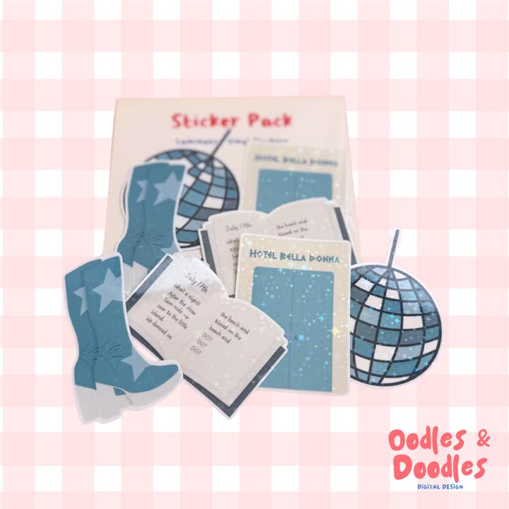 Mamma Mia Sticker Pack: Holographic Musical Theatre Stickers for wholesale by Oodles & Doodles