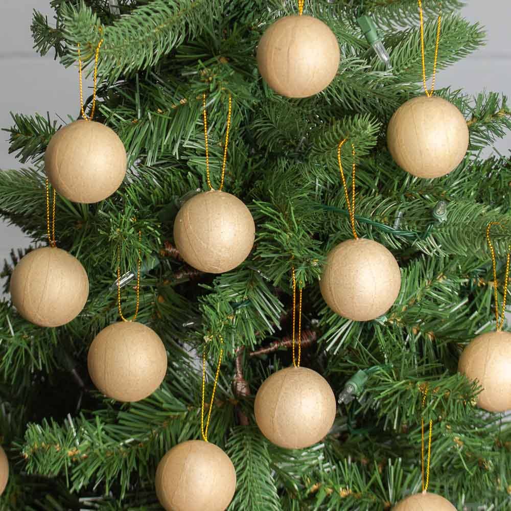Factory Direct Craft - Wholesale Ornament Set - 2" Paper Mache Ball Ornament4
