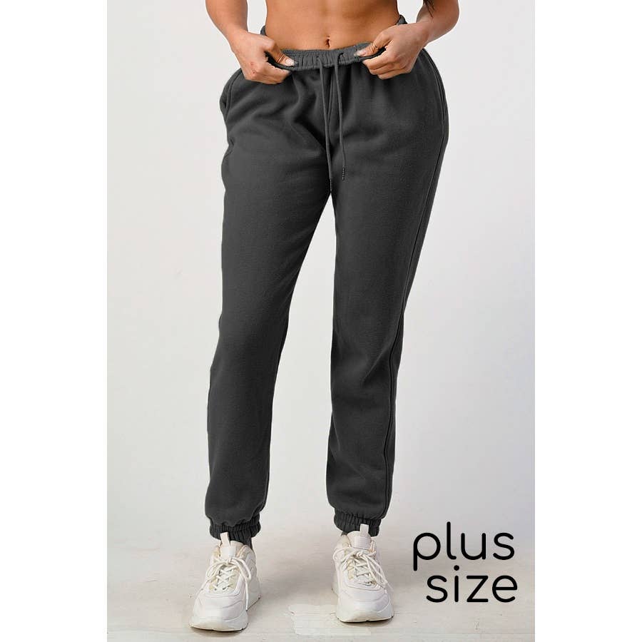 Lime All the Time – wholesale Joggingbyxor - Dam – Mjuk fleece-joggingbyxa i plusstorlek2